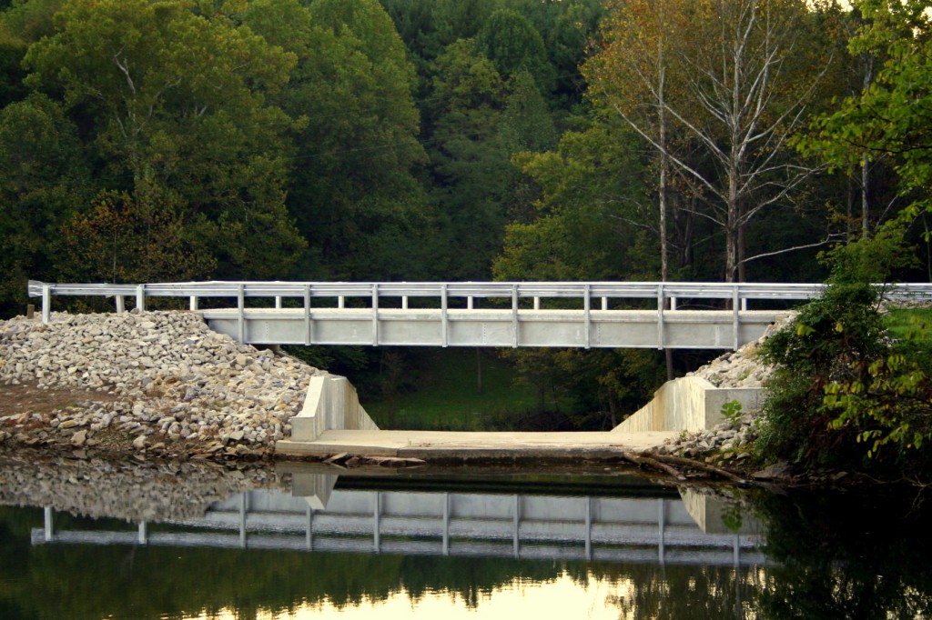 Steel I beam bridge