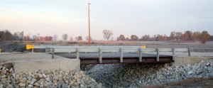 Steel I beam bridge