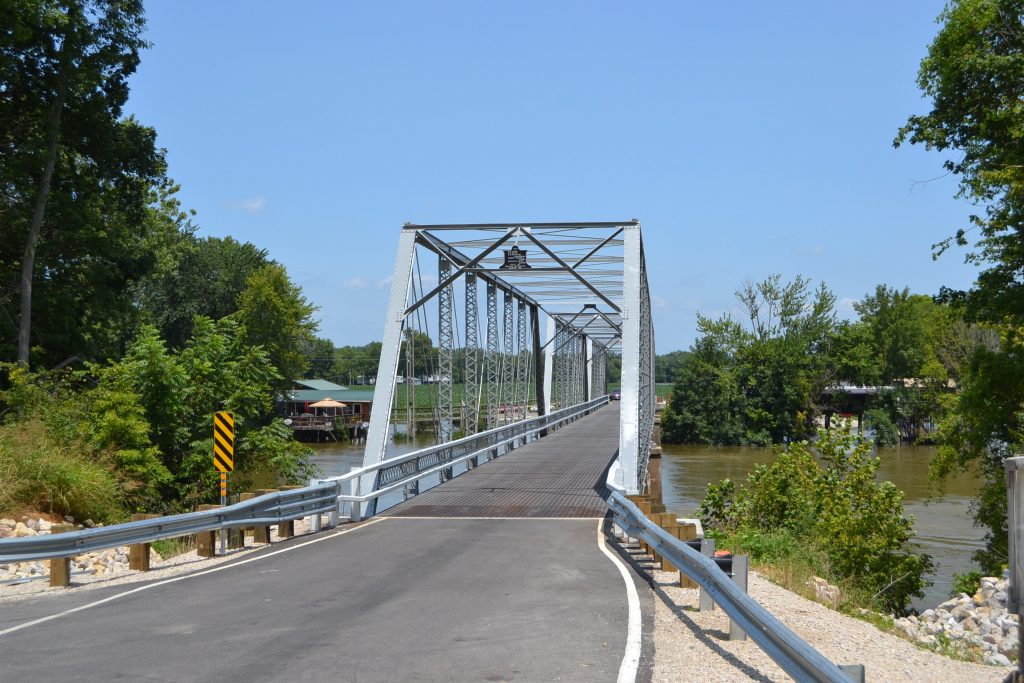 Crossing the west fork of the White River near Wheatland Indiana